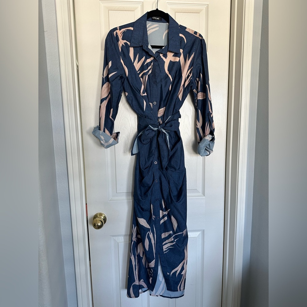 ChicMe leaf print dress